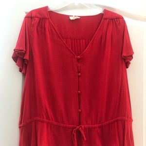 Lucky Brand Red Button Top